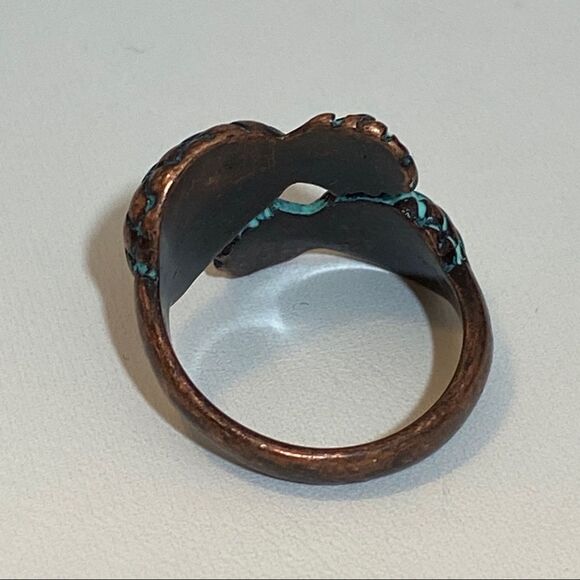 Pineapple Patina Bronze Open Adjustable Ring - Picture 4 of 6